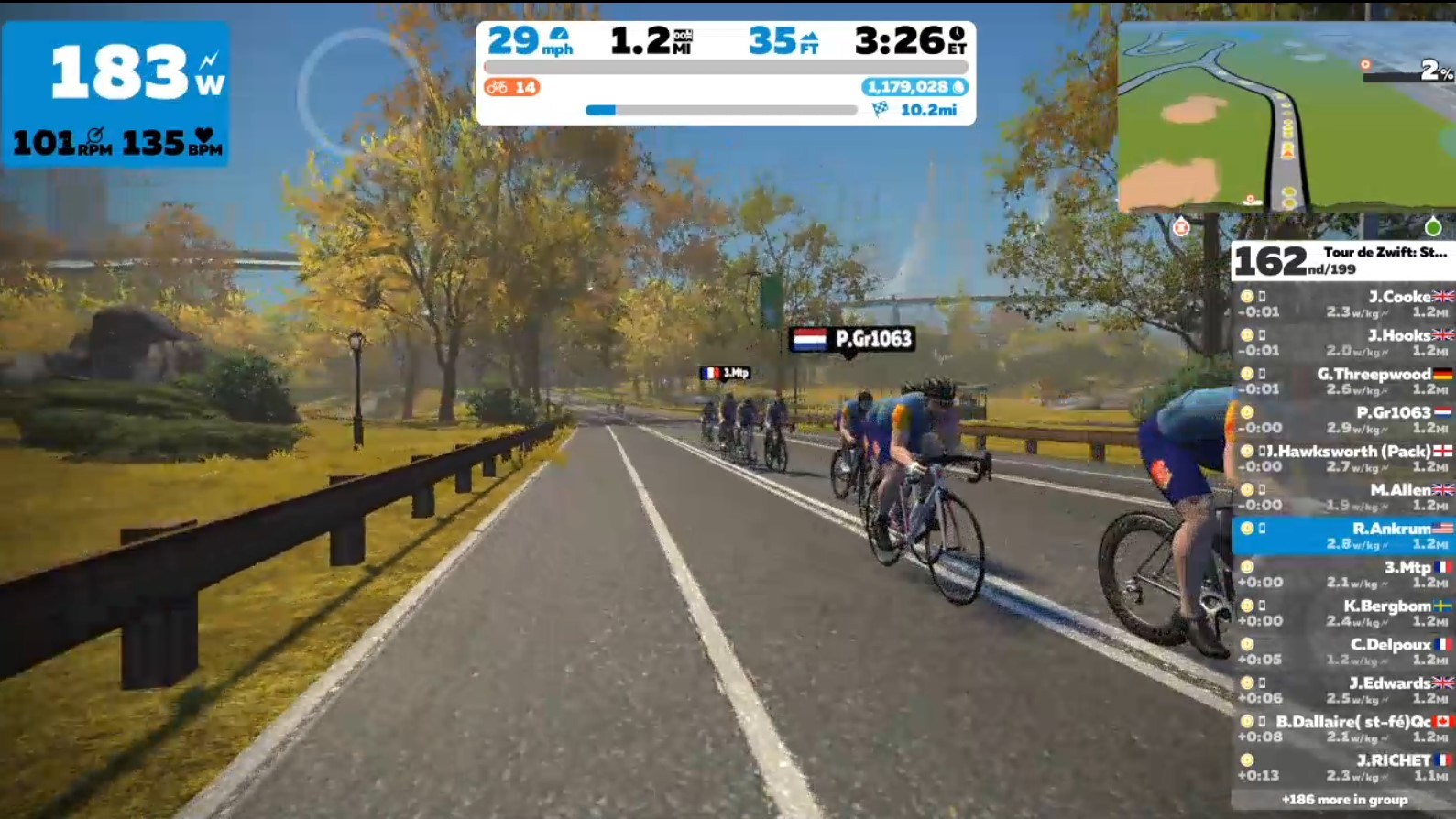 Tour de Zwift Stage 5 Race Gotham Grind Reverse