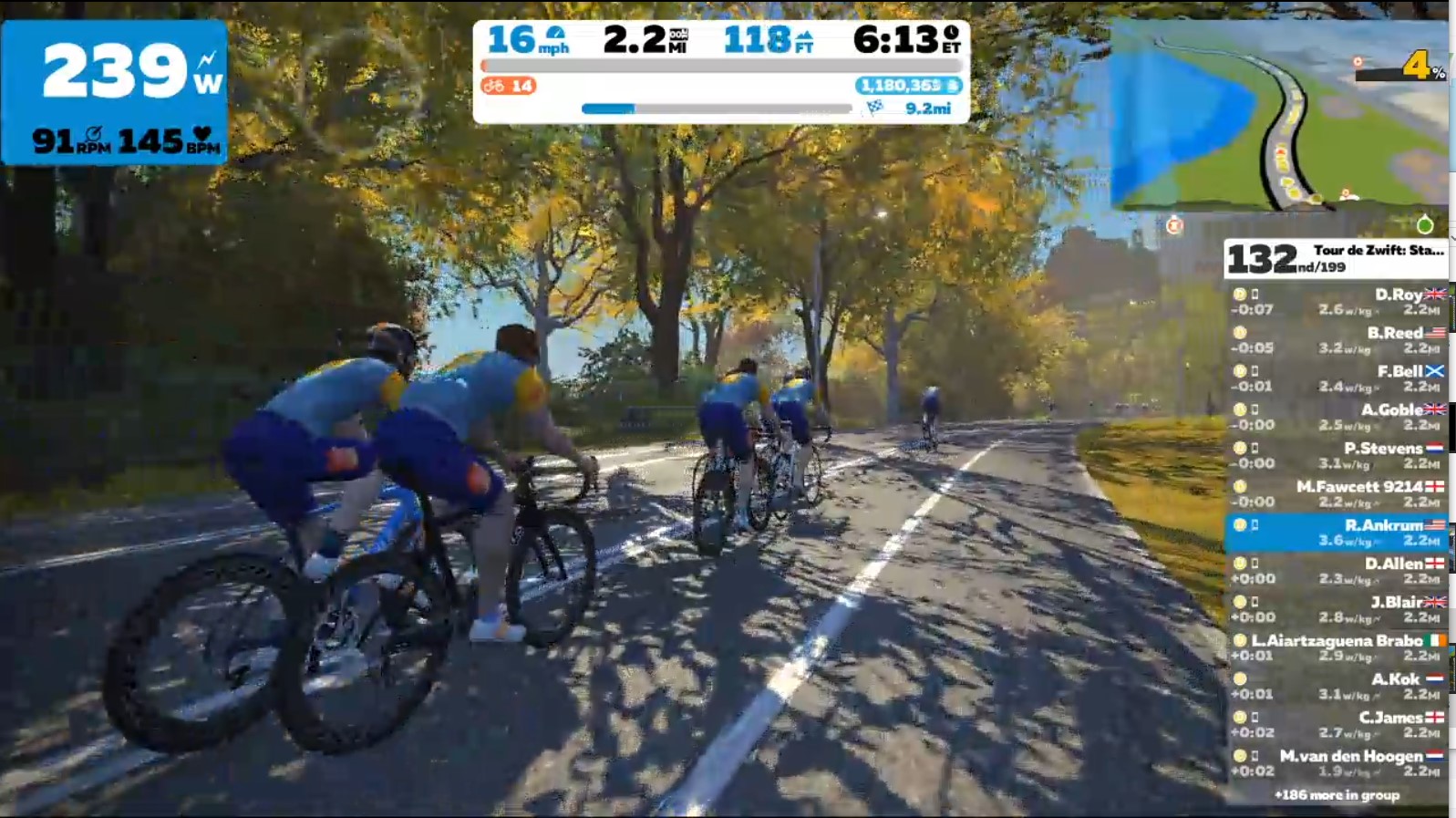 Tour de Zwift Stage 5 Race Gotham Grind Reverse