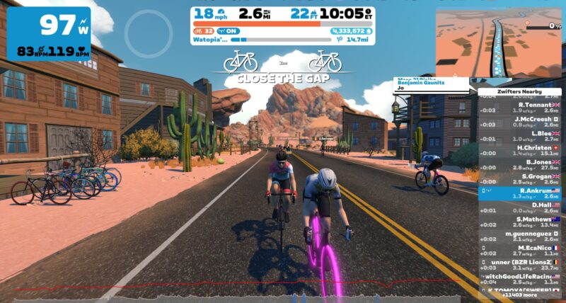 Delayed Starting 2024 Biking. Zwift – Watopia’s Waistband Route ...